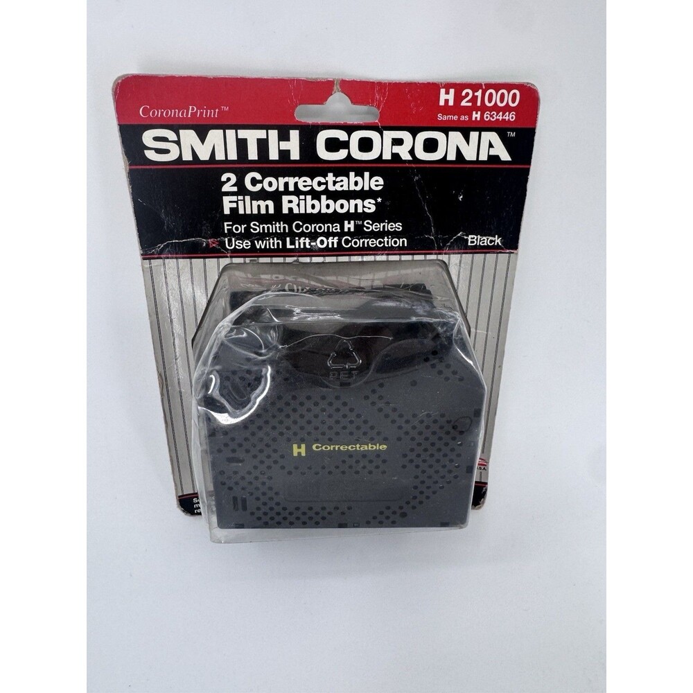2 Pack Smith Corona H 21000 Typewriter H Series Correctable Film Ribbons